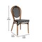 Flash Furniture Lourdes French Bistro 31.5in. Table, Black and White PE Rattan, Glass Top w/4 Stack Chairs SDA-AD641012-80-4002S-BKWH-NAT-GG - alternate 7